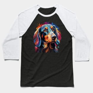 Dachshund Rainbow Baseball T-Shirt